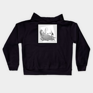 Shifts - Drawing by Avril Thomas - Adelaide / South Australia Artist Kids Hoodie